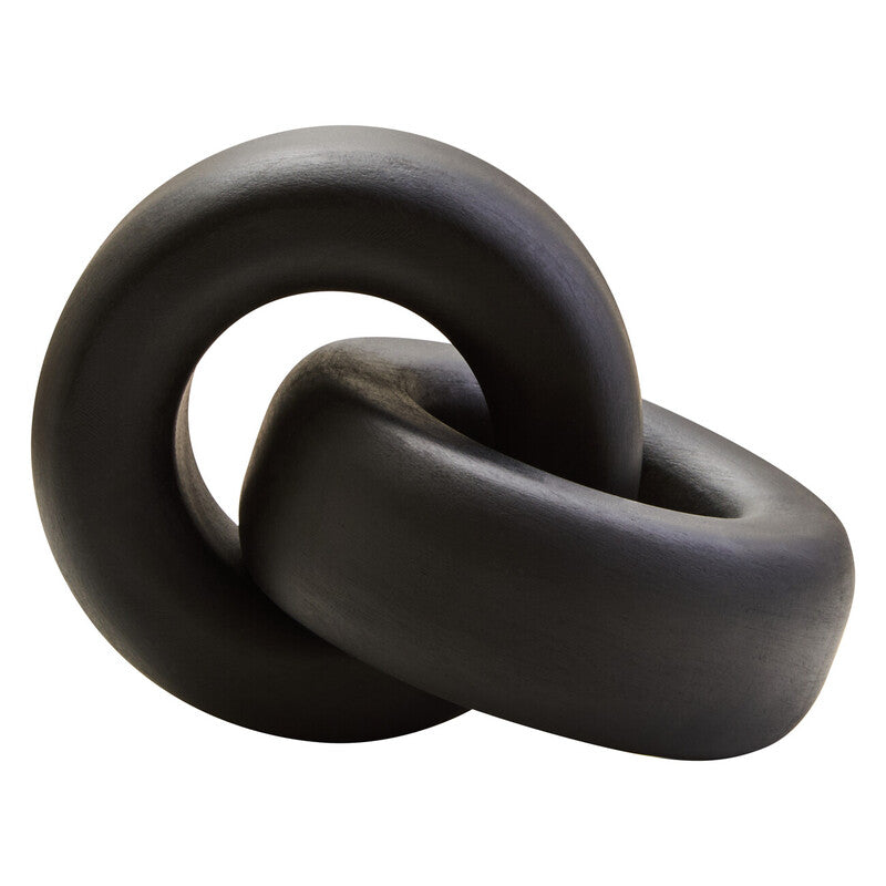 Cato Black Wood Knot Sculpture