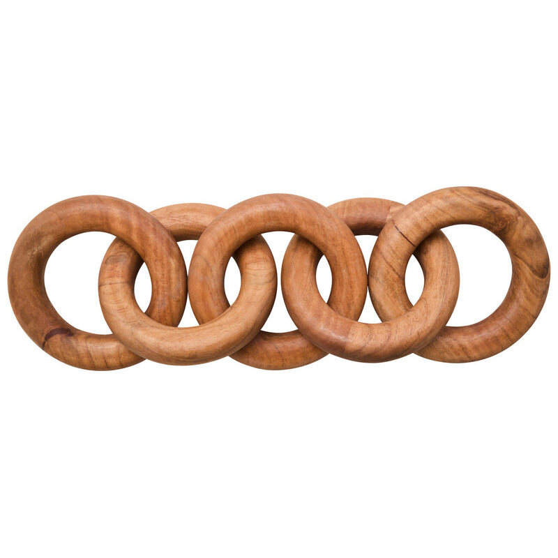 Cato Natural 5 Link Wood Chain Sculpture