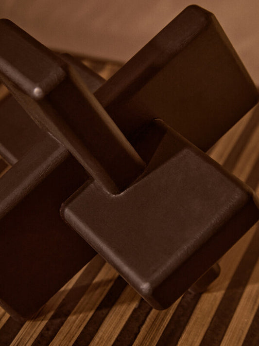 Cato Black Wood Sculpture