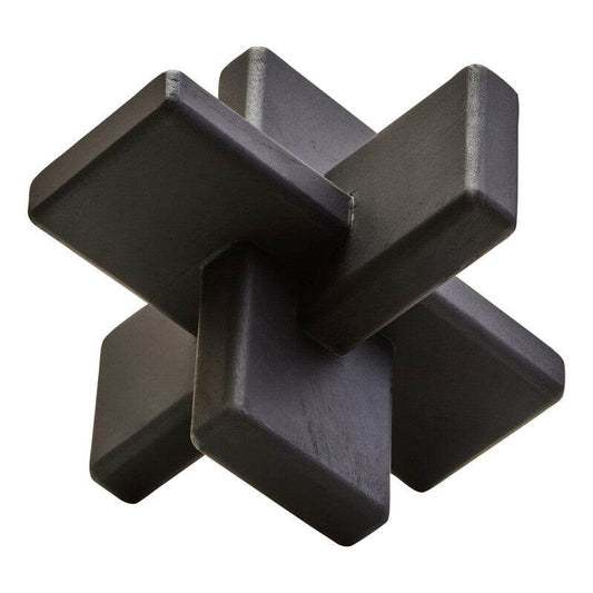 Cato Black Wood Sculpture - Premier Home