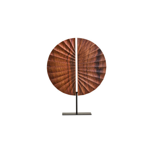 Westo Brown Wood Sculpture With Black Base