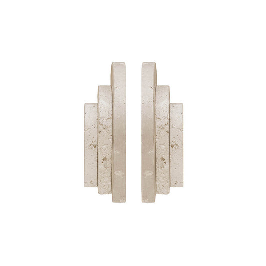 Travertine Stone Set Of 2 Bookends