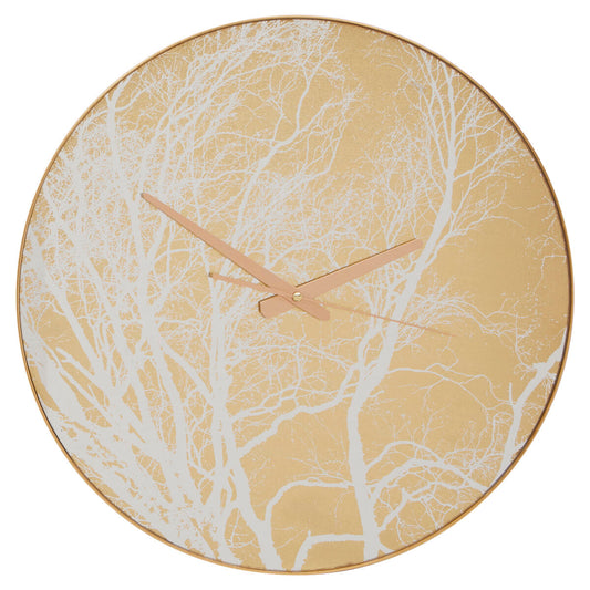 Gold Finish Plastic Wall Clock