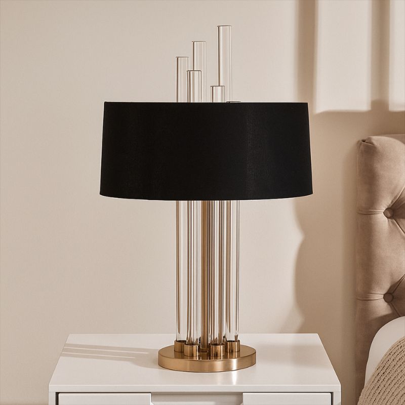 Midas Brass Base Glass Table Lamp