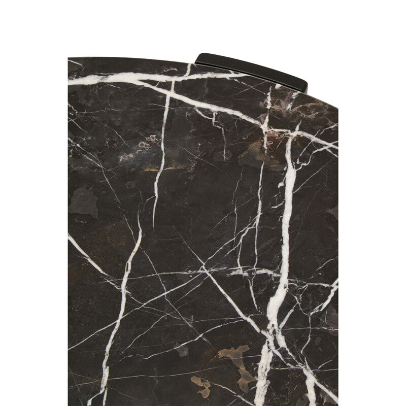 Palermo Round Black Marble Top Large Coffee Table