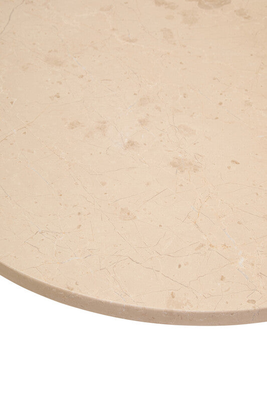 Palermo Round Cream Marble Top Small Coffee Table