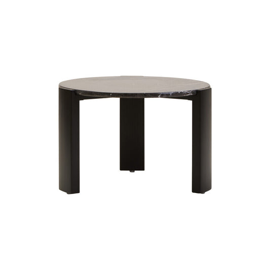 Palermo Round Black Marble Top Small Coffee Table