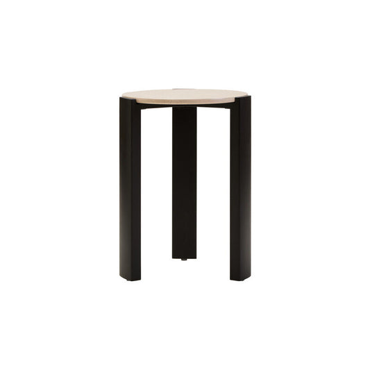 Palermo Cream Marble Top Round Side Table