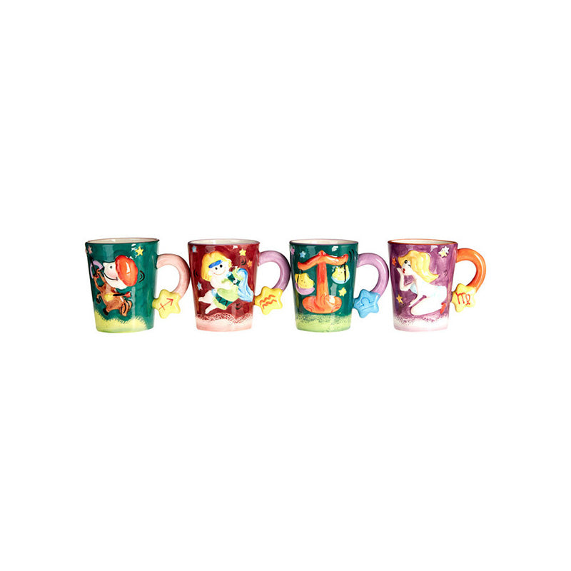 4 Assorted Star Sign Mugs