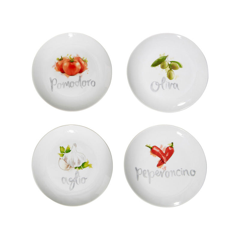 Set Of Four Italia Antipasti Plates