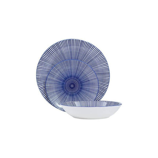Maya 12 Piece Blue And White Dinner Set - Premier Home