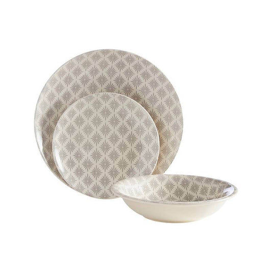Maya Grey And White 12 Pc Dinner Set - Premier Home