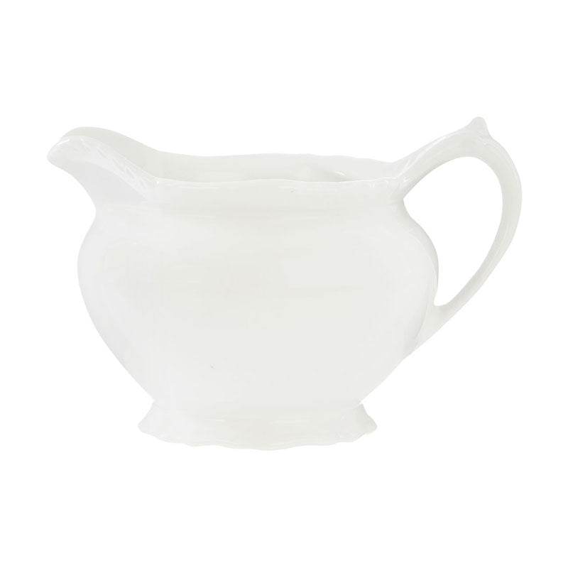 Embossed White Creamer - Premier Home