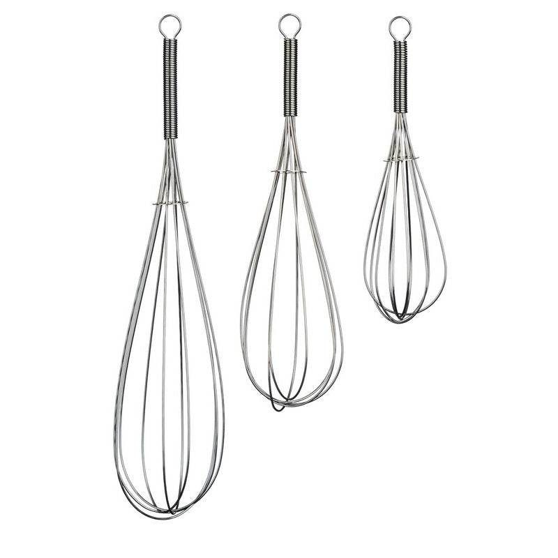 Set of 3 Karim Chrome Finish Whisks - Premier Home