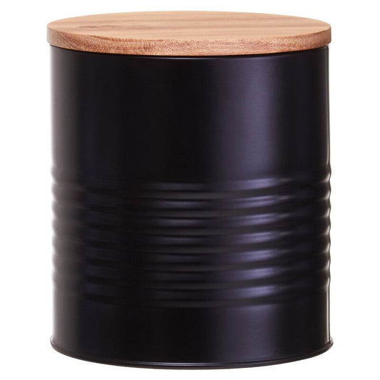 Wilko Black Tin Canister - Premier Home