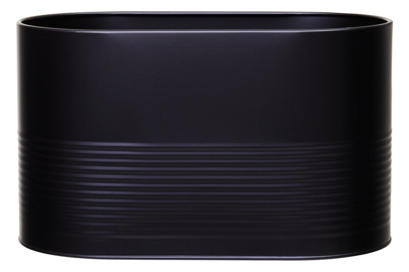 Alton Black Bread Bin With Acacia Wood Lid