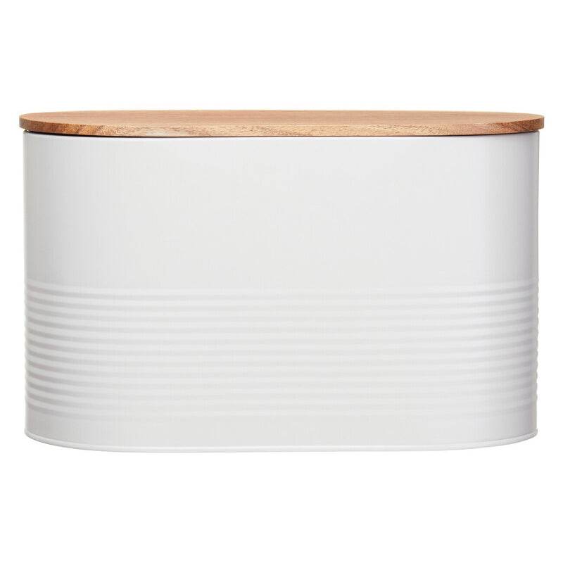 Alton Cream Bread Bin With Acacia Wood Lid - Premier Home
