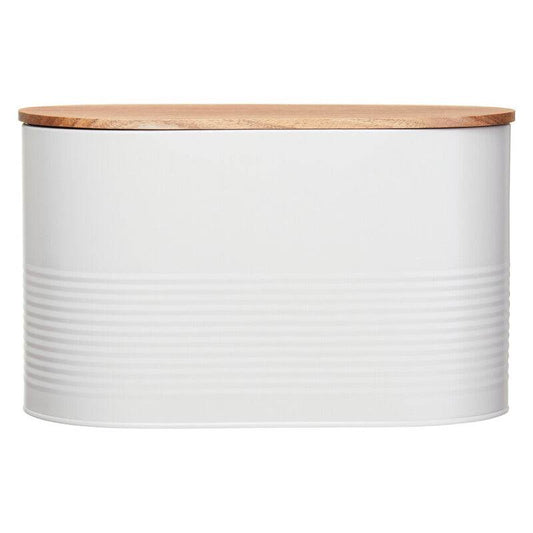 Alton Cream Bread Bin With Acacia Wood Lid - Premier Home