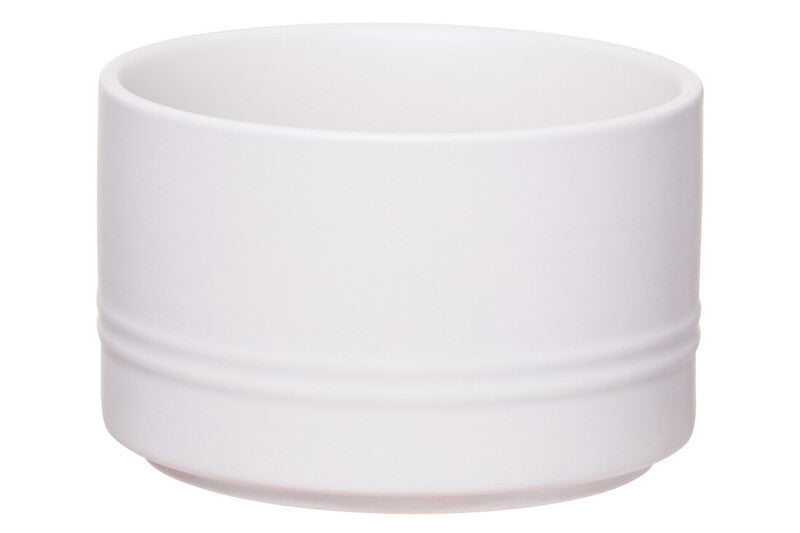 Decorative Sml Oatmeal Storage Jar W/Acacia Lid 11 D X 7.5Cm