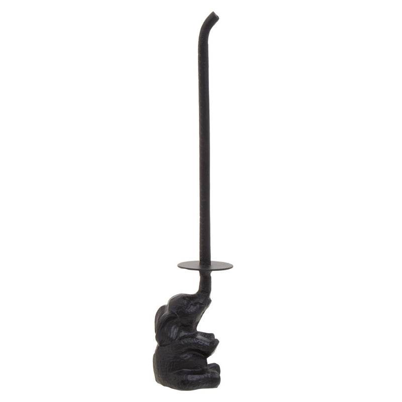 Fauna Black Elephant Toilet Roll Holder - Premier Home