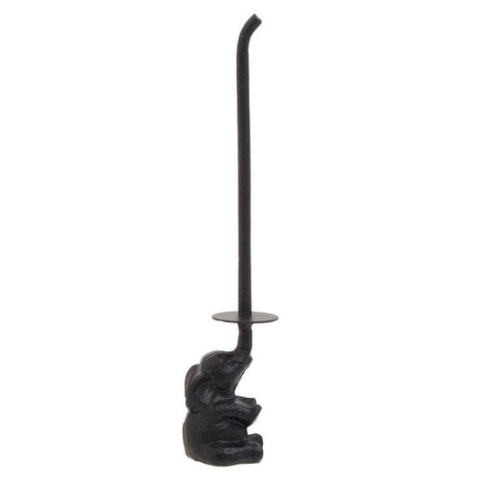 Fauna Black Elephant Toilet Roll Holder - Premier Home