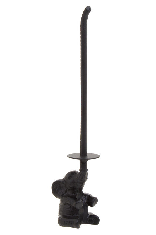 Fauna Black Elephant Toilet Roll Holder
