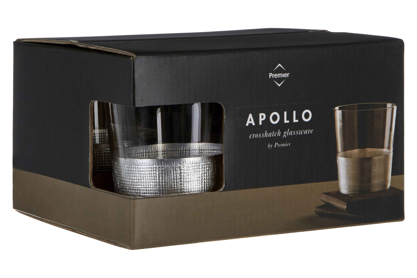Apollo Clear Glass Tumblers - Set of 4