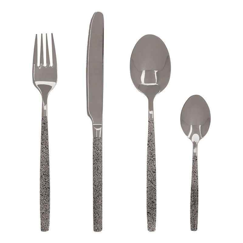Avie 16 Pc Marble Pattern Cutlery Set - Premier Home