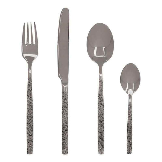 Avie 16 Pc Marble Pattern Cutlery Set - Premier Home