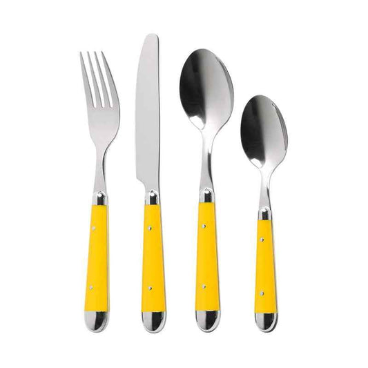 Brasserie 16pc Yellow Cutlery Set - Premier Home