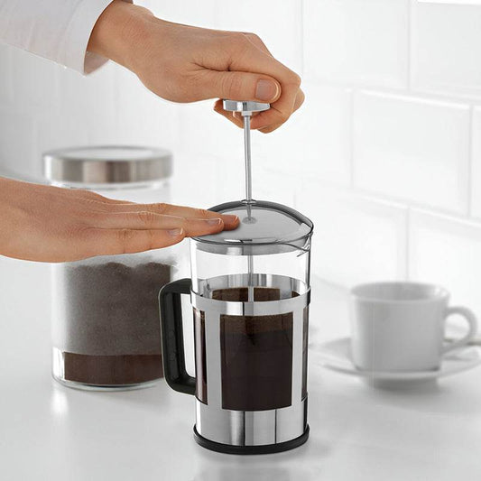 Leora Silver Finish Cafetiere ? 1000ml - Premier Home