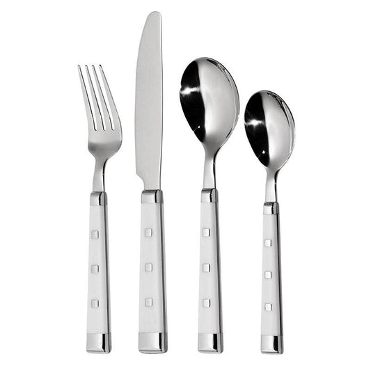 Lucienne 16pc White Cutlery Set - Premier Home