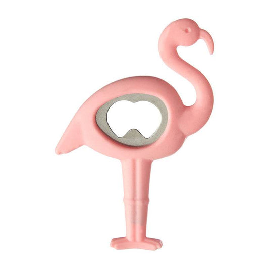 Mimo Pink Flamingo Bottle Opener, Metal / Silicone - Premier Home