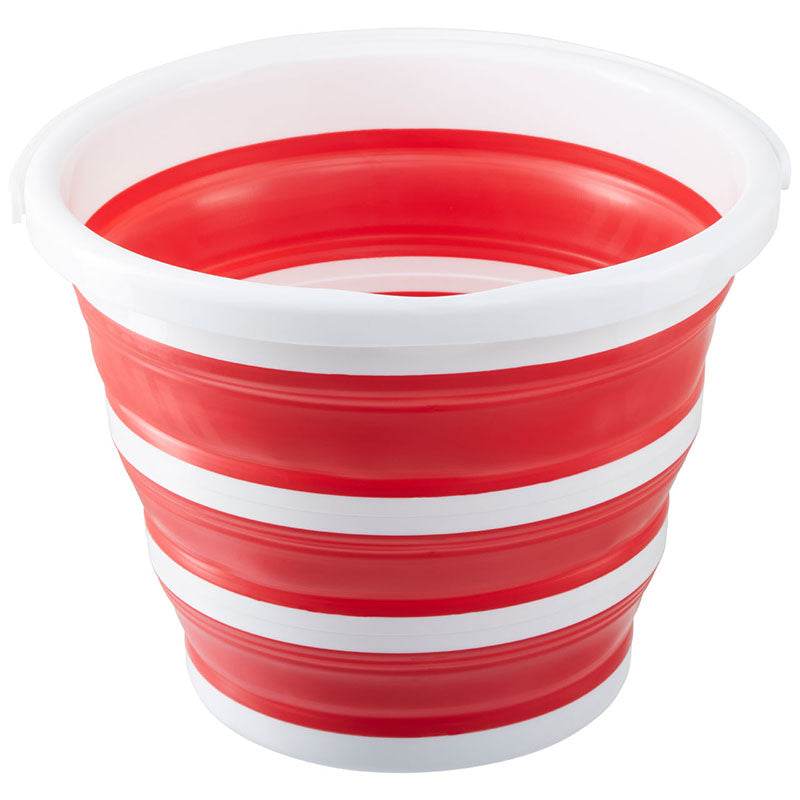 Red White Collapsible Bucket - Premier Home