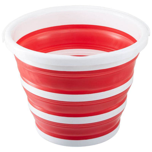 Red White Collapsible Bucket - Premier Home