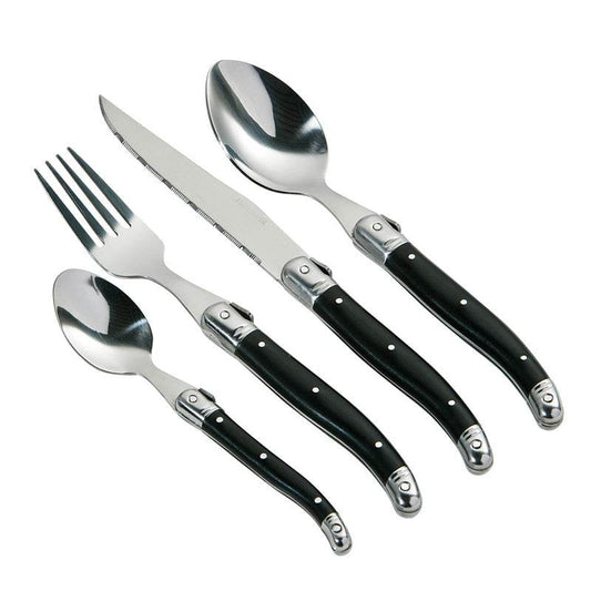 Swiss 16pc Black Cutlery Set - Premier Home
