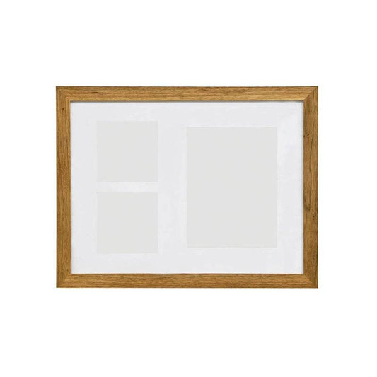Walnut Wood 3 Photo Collage Photo Frame - Premier Home