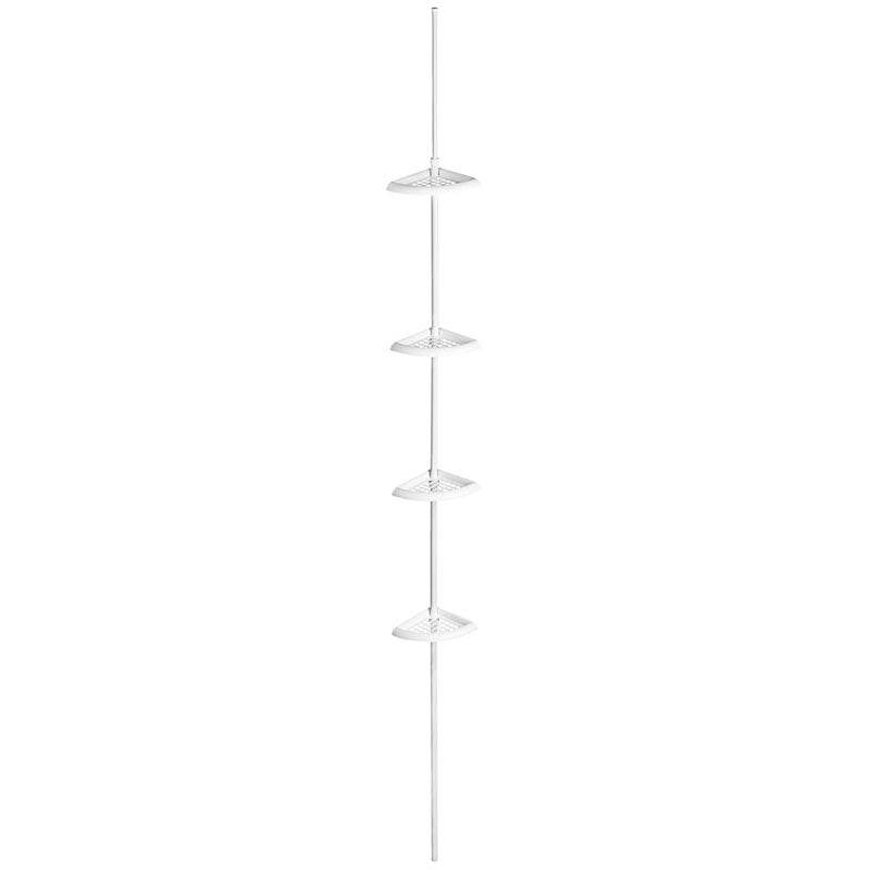 White PS 4 Tier Corner Shelf Unit - Premier Home