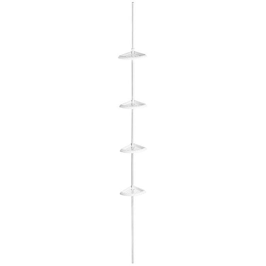 White PS 4 Tier Corner Shelf Unit - Premier Home