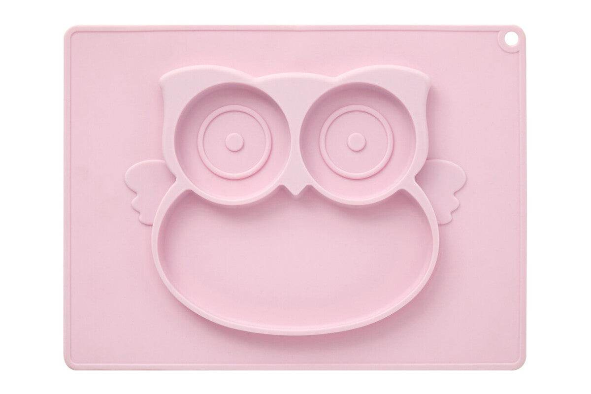 Zing Pale Pink Owl Food Plate - Premier Home