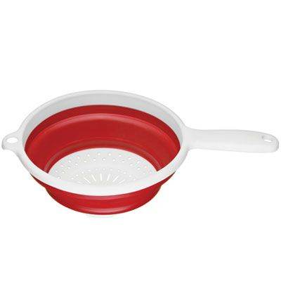 Zing Red Tpr Colander With Single Handle - Premier Home
