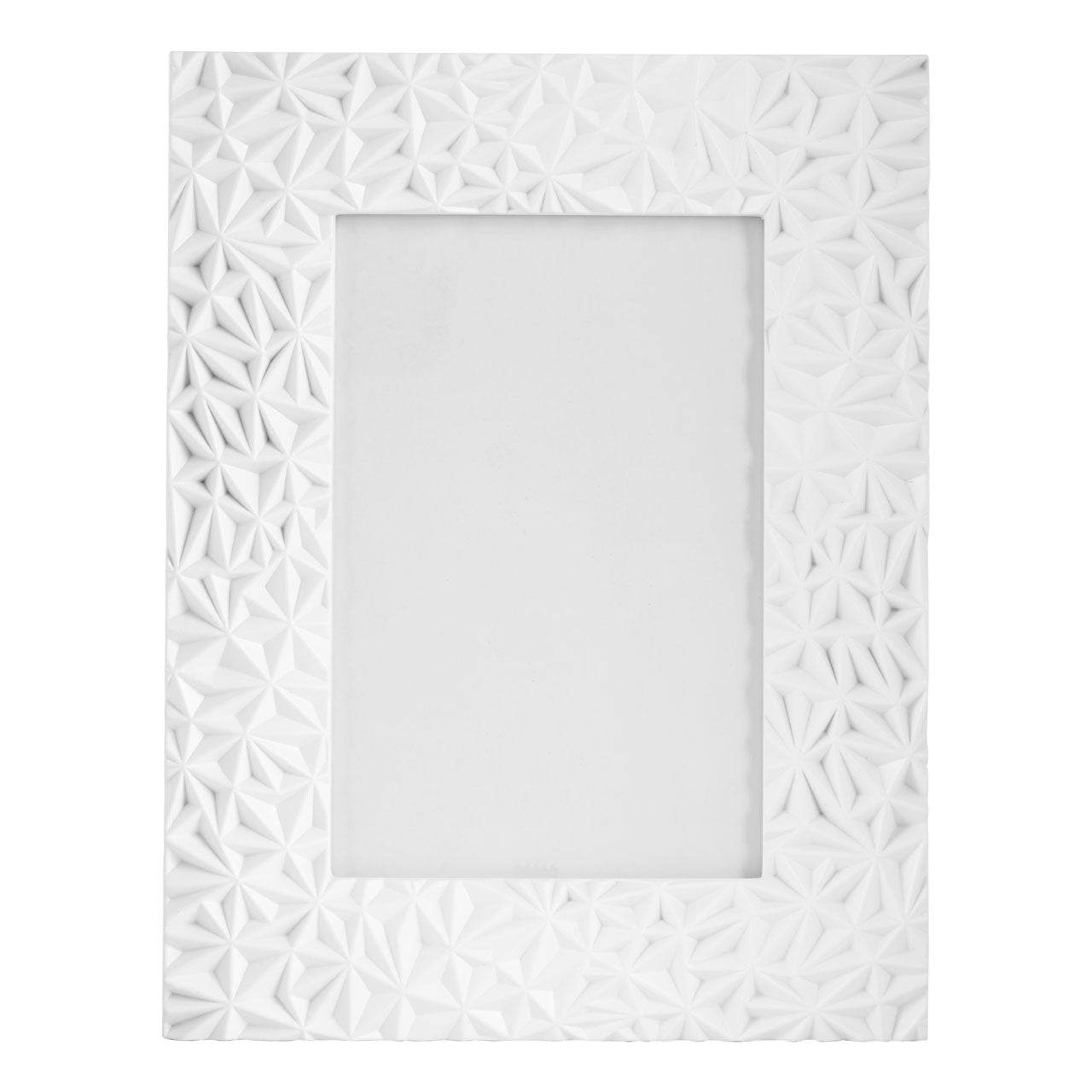 Geo White 5in x 7in Photo Frame - Premier Home