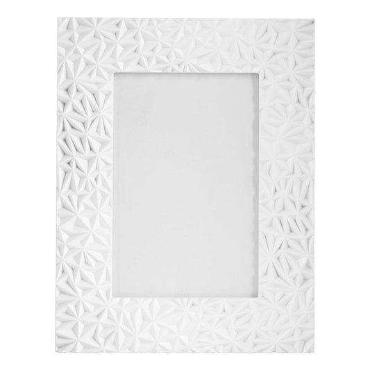 Geo White 5in x 7in Photo Frame - Premier Home