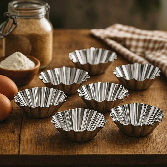 Round Fluted Cake Moulds - Set of 8 - Premier Home