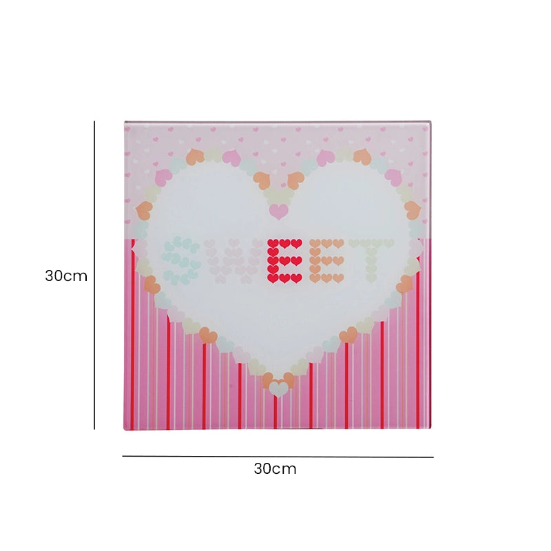 Pink Glass Wall Art dimensions and product measurements
