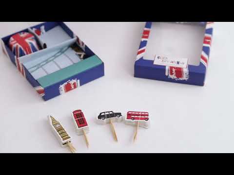 Cool Britannia Cupcake Cases and Toppers Set