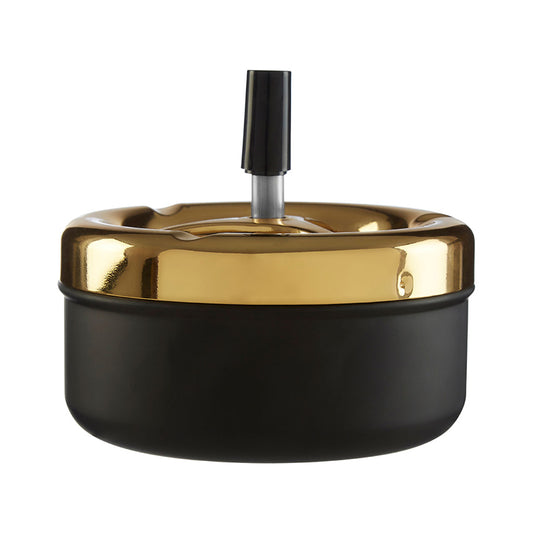 Medium Gold / Matte Black Spinning Ashtray