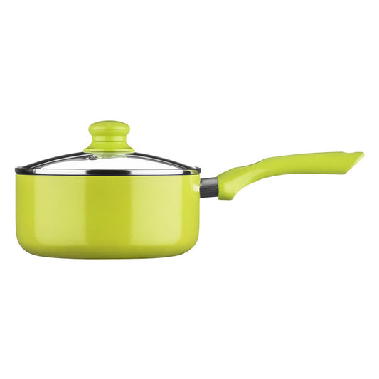 Ecocook Lime Green Saucepan With Glass Lid - 20 Cm