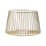 Vertex Deco Matte Gold Small Fruit Basket - Premier Home