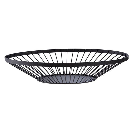 Flat Fruit Basket with Matte Black Frame - Premier Home